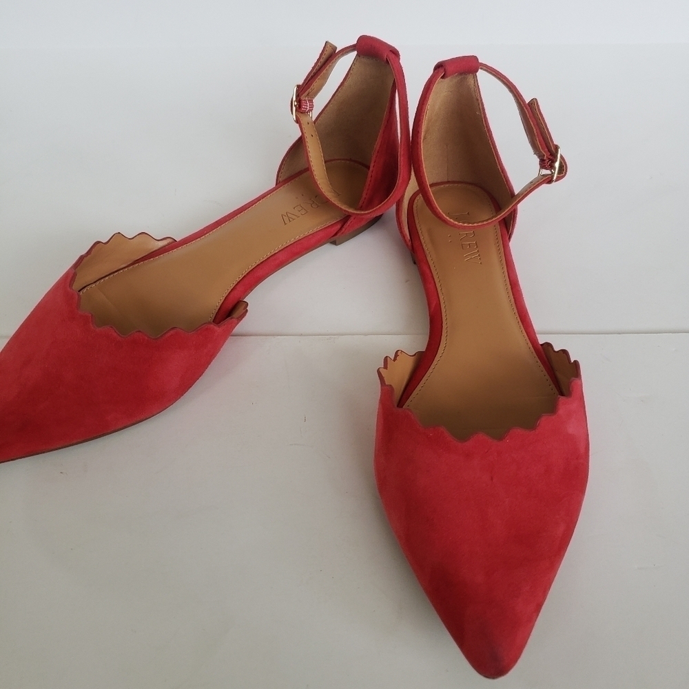 J. Crew red flats suede material - Picture 8 of 8